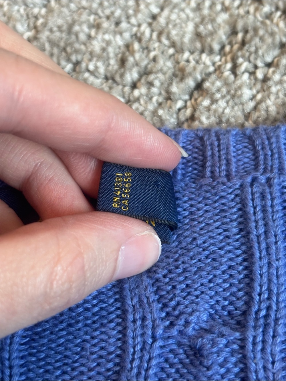 Ralph Lauren | Women's Cornflower Blue Polo Cable Knit Crewneck Sweater | Size M - Picture 4 of 9
